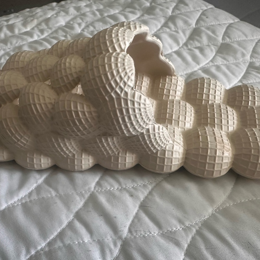 Cream Textured Sculpture